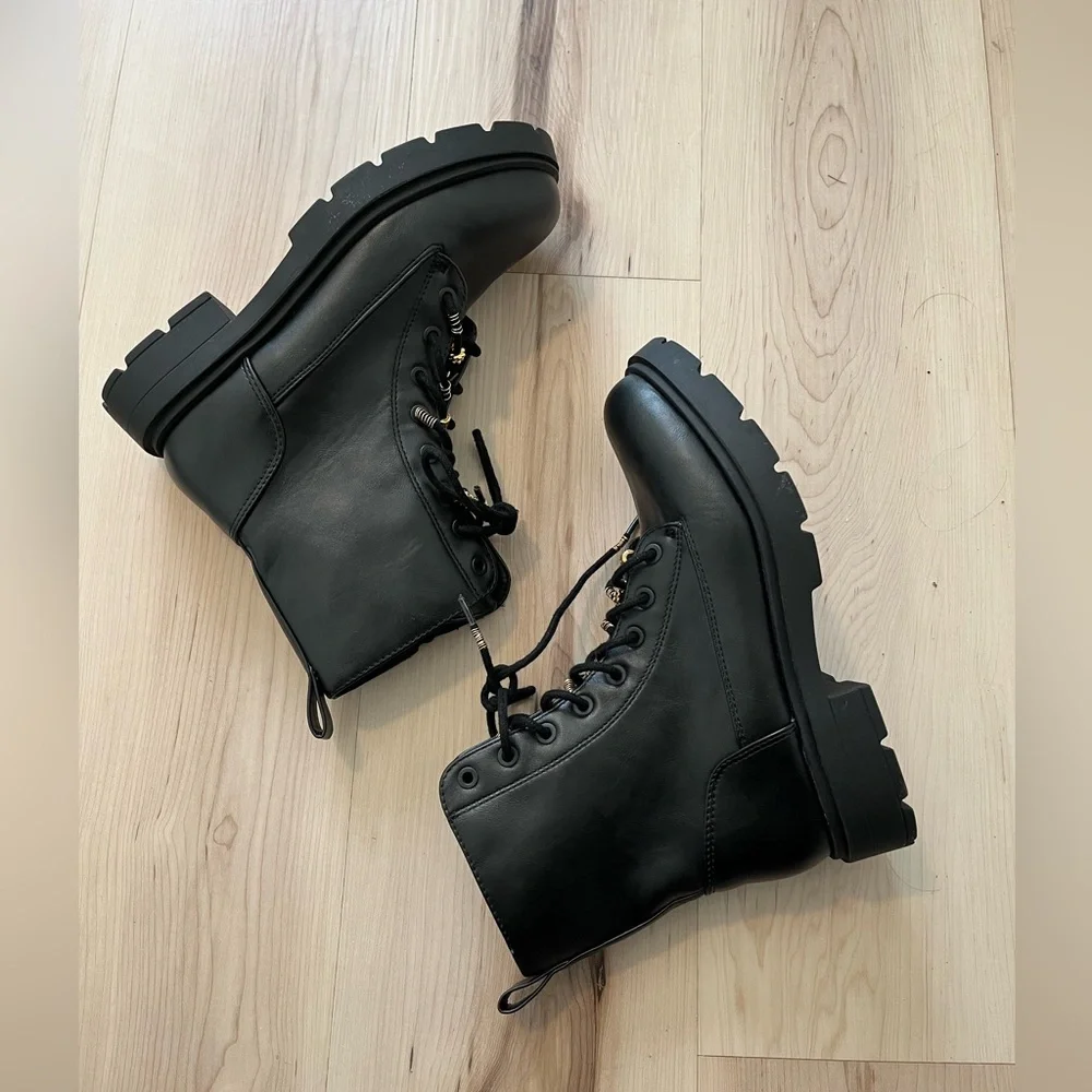 No Boundaries Gold Charm Lace Boots - Picture 1 of 9